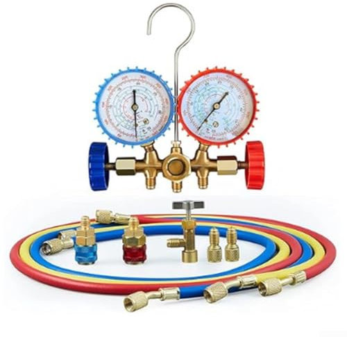 Jauges de collecteur innovantes pour outils d'entretien de climatisation avec tuyaux de charge à code couleur