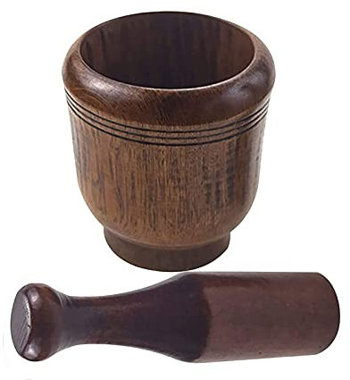 BESTHAHA Mortier et Pilon en Bois, Moulin à épices en Bois 100% Naturel, écraser, Presser, écraser Les épices, Les Herbes, l'ail, Le Poivre, Le Guacamole, Les Noix, Les Fruits, e