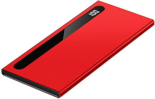 Chargeur Portable Power Bank 1000000 mAh Batterie Externe Haute capacité, Affichage numérique LED Ultra Haute capacité Portable USB Chargeur Externe Puissant, Noir, Charge Rapide, Rouge