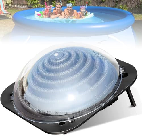Solarheizungspoolheizungssystem, Solarthermalpoolheizkuppel, Schwimmbadheizungen mit Ständen und Schlauchanschluss, einköpfiger Pool -Wärmer -Geräte für Haus im Freien im Außenbereich