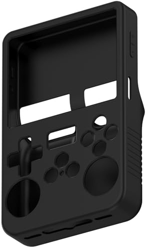 Disscool Case Cover Compatible with R36S Handheld Game Console Soft Anti Drop Silicone Replacement Protective Cases for Men and Women(Black)