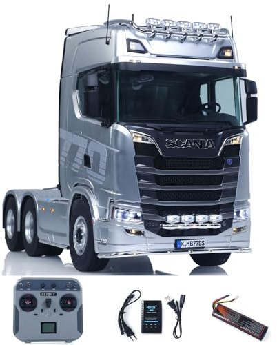TOUCAN RC HOBBY 1/14 Kabolite RC Tractor 770S 100 6x6 Camión con control remoto 2 velocidades caja de cambios bloqueo de diferencial vehículo 6WD modelo de luz de sonido para hobby