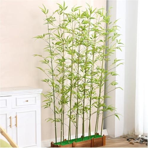 Lebensechte künstliche Bambuspflanze – Dekoration for drinnen und draußen – realistisches Grün(120cm Base-20 Pole 1.8mH)
