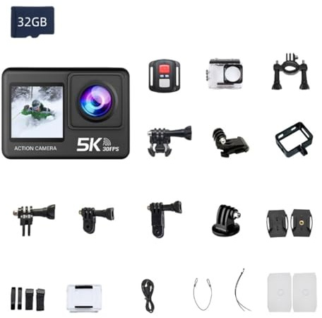 bergxperten Elitedeals ZinoxCam action camera: Revolutionizing Action Photography With 5K Resolution，Supports Wi-Fi and wireless microphones, suitable for travel, cycling, diving, and vlogging