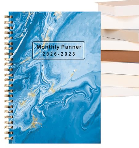 2026-2028 Planer - Monatsplaner Buch,Mit 36 Monatsreitern Spiralbindung Planungsjournal - Für Termine Geschäftliche Notizen