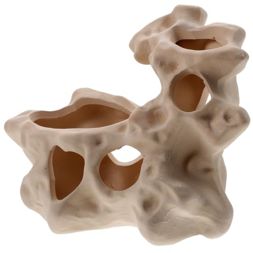 Abaodam Keramik Aquarium Höhle Aquarienhöhle Als Versteckhaus Für Fische Und Garnelen Aquarium Steinhöhle Für Aquariendekoration 16.00 X 8.00 X 12.00 cm