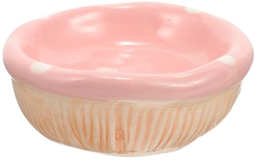 Toyvian Cuenco Cerámico Compacto para Hámster y Chinchilla, Tazón Resistente Antideslizante, Color Rosa, Adecuado para Jaulas Pequeñas, Suministros para Mascotas Pequeñas
