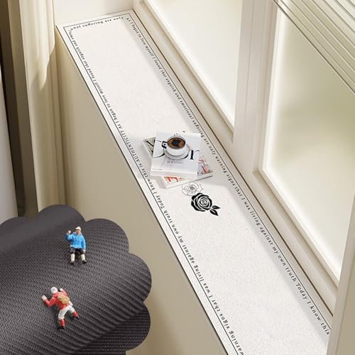 Rivestimento interno per davanzale della finestra, che assorbe l'acqua, minimalista, per davanzale della finestra, cuscino ritagliabile, base per vasi di fiori (stile A, 48 x 12 in/120 x 30 cm)