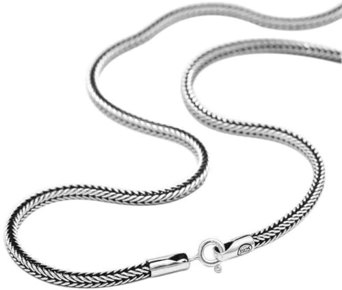 Anhänger S925 Sterling Silber Schmuck Peitschenkette mit Vintage-Thai-Halskette für Männer und Frauen, Fuchsschwanz, handgefertigte Zusammenstellung