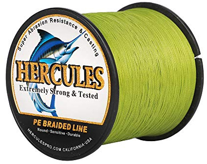 HERCULES Super Cast 100m - 2000m Yards Geflochtene Angelschnur 10lb - 300lb Test für Salzwasser Süßwasser PE Geflecht Fischdraht Superline 8 Stränge