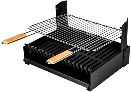 Happy Garden Barbecue au Charbon de Bois réglable en 3 hauteurs GRILLOIR - grilloir à Poser