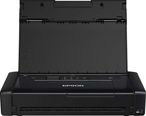 Epson WorkForce WF-110W tragbarer Tintenstrahldrucker (DIN A4, WiFi Direct, Drucker, mobiles Drucken, USB, integrierter Akku, nur 1,6 kg Gewicht) schwarz
