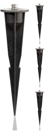 ledscom.de 4 st. trädgårdsspett för trädgårdsbelysning, svarta, 17 cm, 45 mm ⌀
