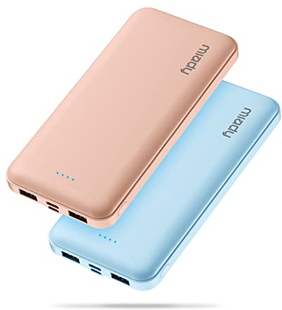 2 Stück Miady Power Bank 10000mAh, Powerbank USB C (Input&Output) für iPhone 14 13 12 Pro Max, iPad, Galaxy usw.