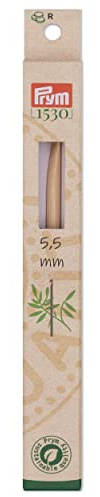 Prym 197611 Woll-Häkelnadel BAMBUS 15 cm 5,5 mm