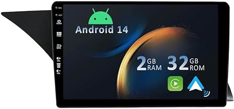 YUNTX Android 14 Autoradio für Mercedes-Benz GLK X204 (2012-2015)-[Integriertes CarPlay/Android Auto/GPS]-9”IPS 2.5D Touchscreen-mit Kamera-DAB/Lenkradsteuerung/MirrorLink/Bluetooth 5.0/WiFi