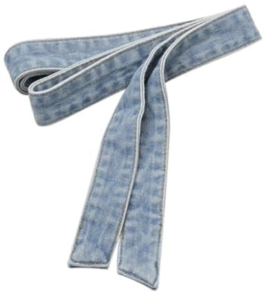 Inzegao Denim-Taillengürtel für Damen, zum Selbstbinden, Taillenband für Hosen, Jeans, Kleid