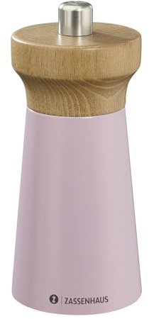 Zassenhaus Pfeffermühle WESTERLAND lotus | lackiertes Buchenholz | Mühlenkopf aus Buchenholz | mit stufenlos verstellbarem Hochleistungs-Keramikmahlwerk | Gewürzmühle für Pfeffer| 12 cm, Ø 5,4 cm
