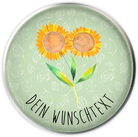 Mr. & Mrs. Panda Waschbeckenstöpsel selbst gestalten Blume Sonnenblume - Personalisierte Geschenke, Freundin, Personalisierter, Badstöpsel mit Namen, Abflussstöpsel personalisiert, Vertrauen, Zusammen