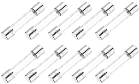 QUARKZMAN 4A Glassicherung 6x30mm, 10 Stück Feinsicherungen Träge Auslösecharakteristik 250V Sicherung für Haushaltsgeräte