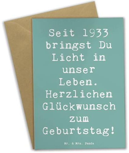 Mr. & Mrs. Panda Grußkarte Spruch 1933 Geburtstag - Geschenk, warmes Herz, Geburtsjahr, sfeier, Herzlichen Glückwunsch, feiern, Jubiläum, liebevoll, geliebt und geschätzt, Feier, Geschenkideen