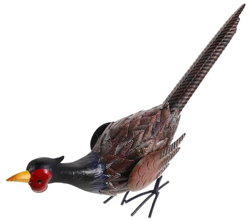ROMISBABA Garden Pheasant Statue Für Außenbereich Lebensechte Wildhuhn-Figur Für Garten Teich Und Terrasse Langlebige Skulptur Als Gartenornament