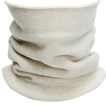Hgvcfcv Wollschal für Damen, gestrickt, für den Winter, warmer Schalldämpfer für Herren, beige, One size