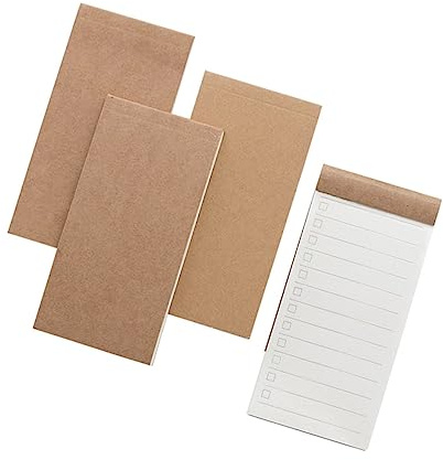 DIYEAH 8st Praktiska Anteckningsblock i Kraftpapper Tomma Linjerade Och Rutade Bärbara Minneslappar För Kontor Och Skola Perfekta För Daglig Planering