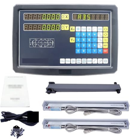Lineare Skala mit digitaler Anzeige 9x36 42 49 2-Achse-Digitalanzeige mit hochpräziser linearer Waage/linearer Drehgeber/linearer Lineal for Fräsdrehmaschine