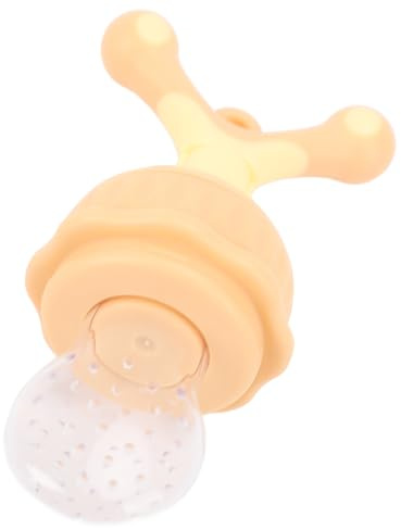 Naroote Baby Fruit Food Nourishing, Teething Food Nourishing Silicone Baby Easy Cleaning for Self -Nutrition (Orange)