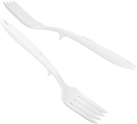 TOPPERFUN 2pièces Fourche Silicone Pour Pâtes Et Nouilles Ustensiles Résistants Chaleur Outils De Cuisine Réutilisables Pour Pâtes Et Nouilles