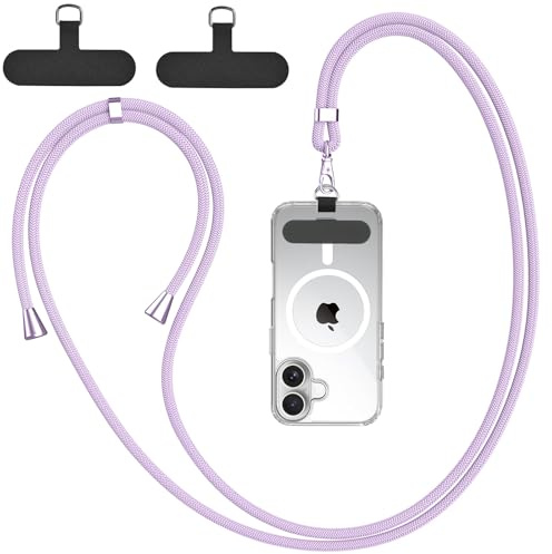 Wanme Cavo telefonico portatile con 2 (viola chiaro)