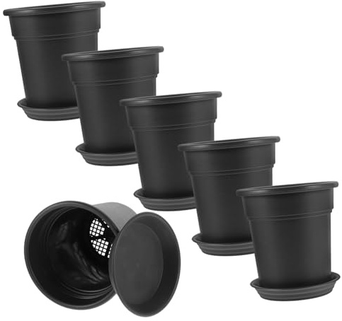 Toddmomy 6juegos Macetas De Plástico para Orquídeas para Plantas De Interior Bandeja para Jardín o