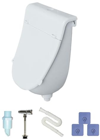 Dopsyesn Outdoor Urinal for Backyard,Commercial Wall Urine Diverter - Overflow Proof Urinal with Lid for Kids Men Boys Camping RV Garage Restroom Outside Backyard