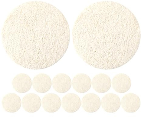 VICASKY 15stücke Luffa Peelingpads für Gesicht und Körper Reinigungspads aus Natürlicher Luffa zum Abschminken und Gesichtsreinigung Abgestorbene Hautzellen Entfernen