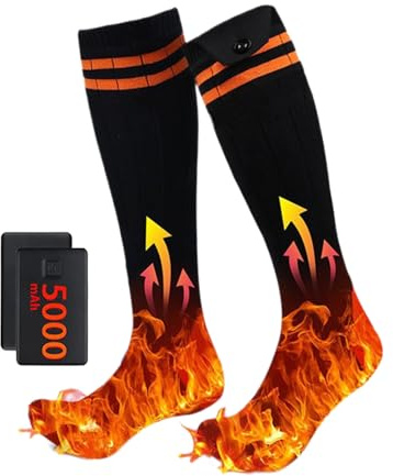 Calcetines Calefactables para Hombres | 5000 mAh Calentadores Medias Control por Aplicación - 5000 mAh Recargables Calcetines con Calefacción para Mujer,para Esquí Correr Invierno Acampada Senderismo
