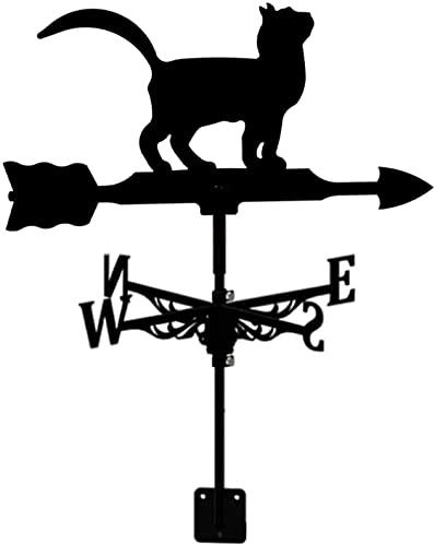Banderuole per Gatti, Banderuola segnavento in Acciaio Inossidabile Indicatore di direzione del, Decorazione da Giardino con Logo Gatto Durevole retrò, con Rivestimento antiruggine Strumento di