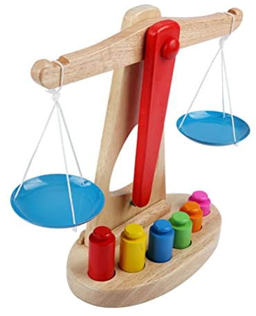 Generic Trävågsvågleksak, Vägningsvåg för Matematikinlärning, Present för Tidig Utbildning för Barn, DIY-vägleksak för Barn