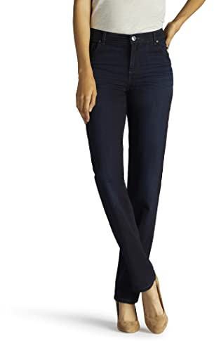 Lee Jeans de Pierna Recta de Ajuste Relajado para Mujer, Azul Niágara, 8 Corto US