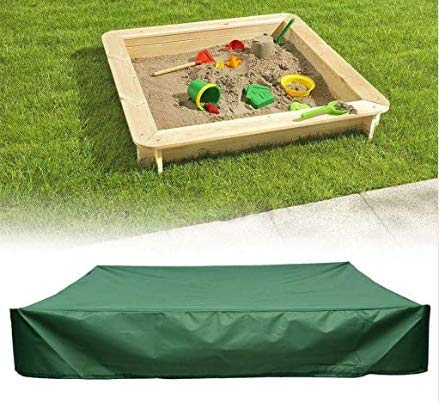 Volwco Staubdichte Sandkasten-Abdeckung mit Kordelzug, wasserdichte Sandkasten-Abdeckung 120x120cm