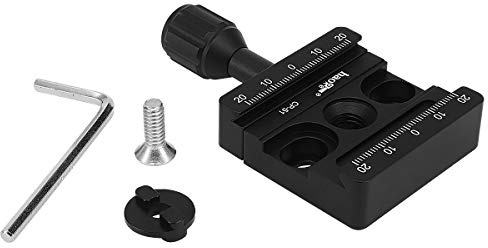 Haoge Combo Boss Adapter Convertor with 50mm Arca Swiss Compatible Quick Release Clamp for Manfrotto Tripod Ball Head Ballhead Clamp Replacement