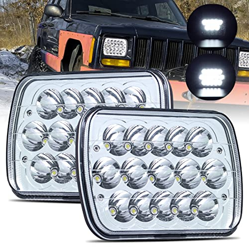BAOLICY 5x7In H6054 LED Headlights DOT Approved 2PCS Hi/Low Beam Rectangle