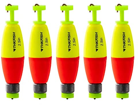 THKFISH Eva Angelposen Set, 8PCS Leuchtposen, Schwimmer Angeln, Slip Posen für Salzwasser und Süßwasser, Waggler Posen in Gelb & Rot, Hechtpose, Forellen Posen, Angelzubehör Posen, 90/117/137 cm
