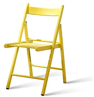 Sgabello sedia pieghevole metallo schienale gamba in metallo 79 x 51 x 43 cm (colore : nero), colore: verde (colore : giallo)