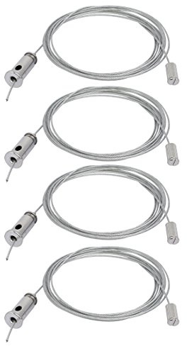 Ruilogod 4pcs 3 Meters Lighting Suspension Cable Hanging Chain Knurled Attachment Head (id: 54f e57 37a 69b e1e