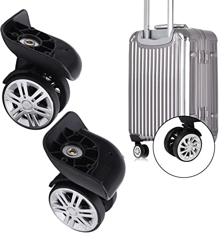 1 par ersättningshjul,Svängbara hjul, Mute Swivel Resväska Luggage Hjul, Svänghjul, Bagage Resväska Hjul för resväska Trolley