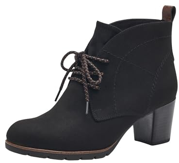 MARCO TOZZI 2-25107-41, Botines con Cordones Mujer, Peine Negro, 39 EU