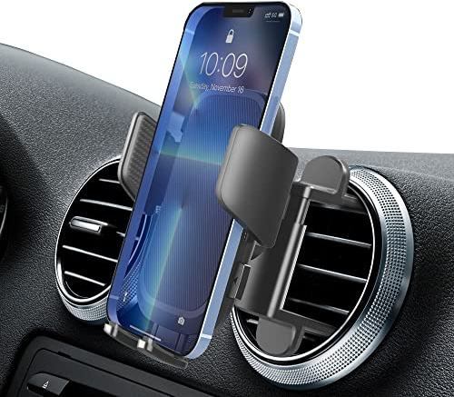 IACNLI Handyhalterung Auto Runde Lüftung Mercedes-Benz AMG/GLA/GLB/GLC/GLE/GLS/GLK/smart 451 453 Mini-Cooper FIAT 500 Ibiza Geeignet für alle kreisförmigen Lüftungsschlitze Handy KFZ Halterungen