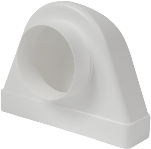 Vent Systems Conector angular de 90 grados para canales rectangulares de 220x55 mm a tubos redondos de Ø100 mm. Sistema de ventilación, calefacción, refrigeración