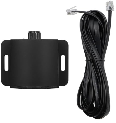 CENPEK Perilla de bajo para Amplificador de automóvil Perilla de Control Remoto de Graves con Cable de extensión de 6 Pines-4 Metros
